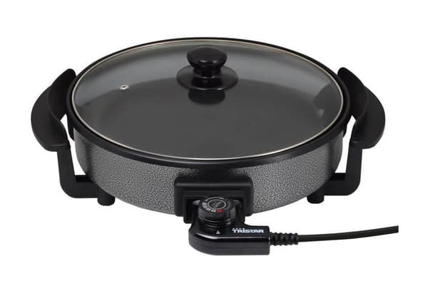 Tristar | PZ-2963 | Multifunktionell grillpanna | Diameter 30 cm | Fast handtag | Svart