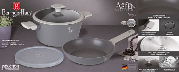 TITANIUM GRYDE OG PAN BERLINGER HAUS BH-7079 ASPEN