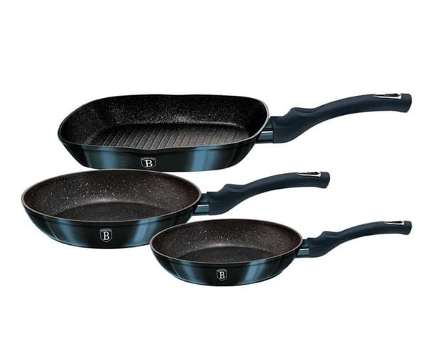 SET MED 3 GRANIT PANOR 20/24/28CM BERLINGER HAUS BH-6140 AQUAMARINE
