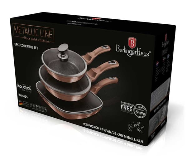 3 KAPPALEEN SARJA BERLINGER HAUS ROSE GOLD LINE GRANITE PASTIN BH-6195