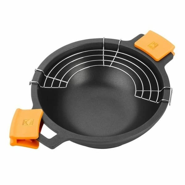 Stegepande BRA Braisogona_A272028 Sort Sort/Orange Metal Aluminium Ø 24 cm Ø 28 cm