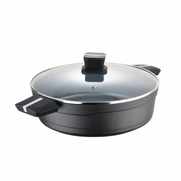 Kastrull med glaslock San Ignacio Bistro SG6427 Svart matt gjuta aluminium Släppa