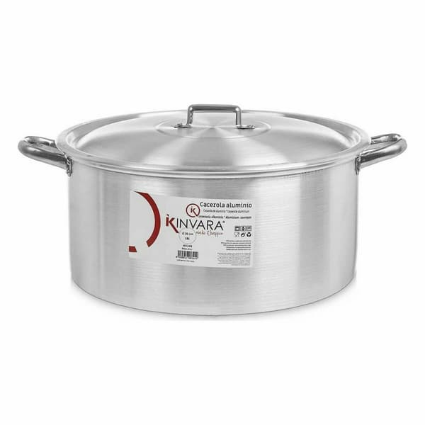 Kastrull med lock Kinvara 100013 Silvrig 18 L (3 antal)