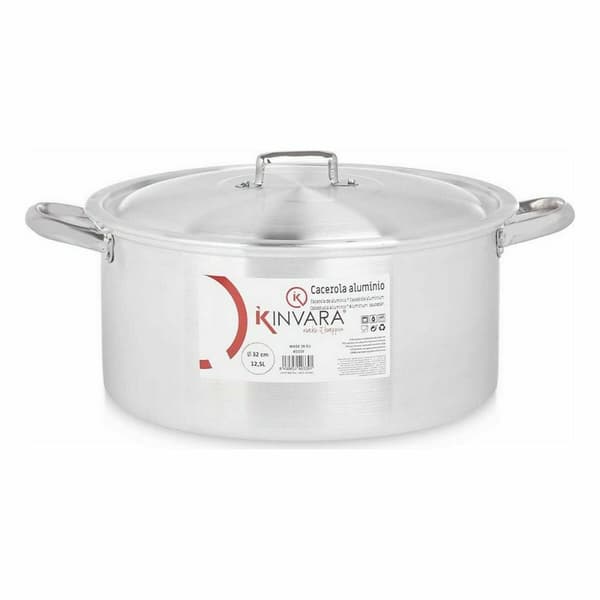 Gryde Med Låg Kinvara 100011 Sølvfarvet 12,5 L (3 enheder)