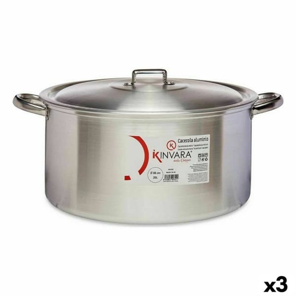 Kannellinen vuoka Kinvara 100014 Hopeinen 20 L (3 osaa)