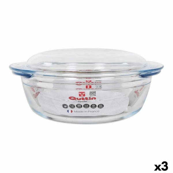 Kastrull med lock Quttin Glas 2,2 + 0,8 L (3 antal)
