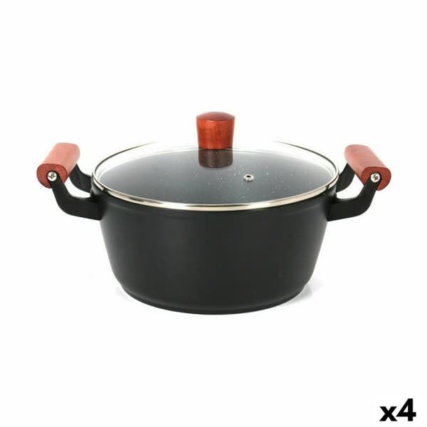 Gryde Med Glaslåg Quttin Doha 34 X 24 X 13 CM (4 enheder)