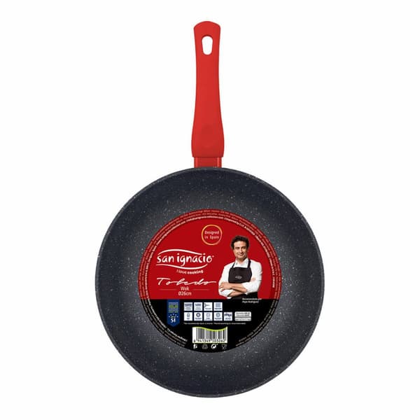 Wok Pande San Ignacio Toledo SG-6268 Ø 26 cm Sort Aluminium