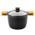 Miniatyrbillede 1 af 3: Gryde med Glaslåg BRA A273907 Sort Metal Aluminium Smedet aluminium Støbt aluminium (1 enheder)