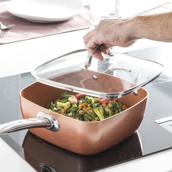 Multifunktionspanna 5 i 1 Copper Coppans InnovaGoods 4 Delar