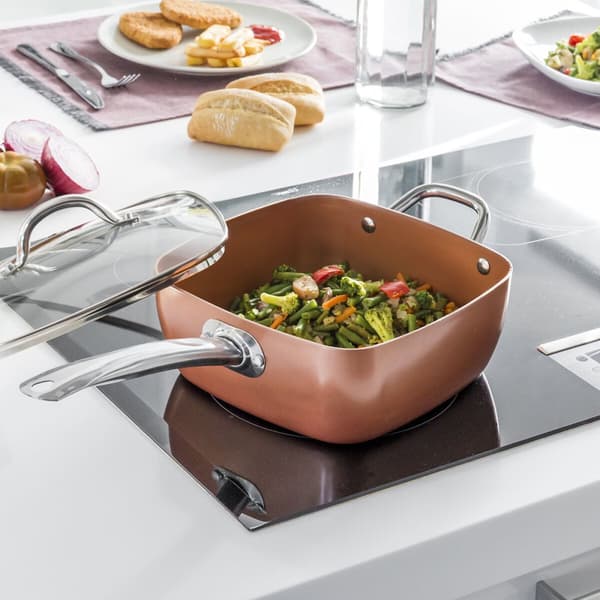 Multifunktionspanna 5 i 1 Copper Coppans InnovaGoods 4 Delar