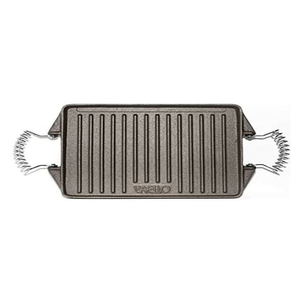Grillplatta Vaello Rektangulär Grå Gjutjärn (27 x 21 cm)