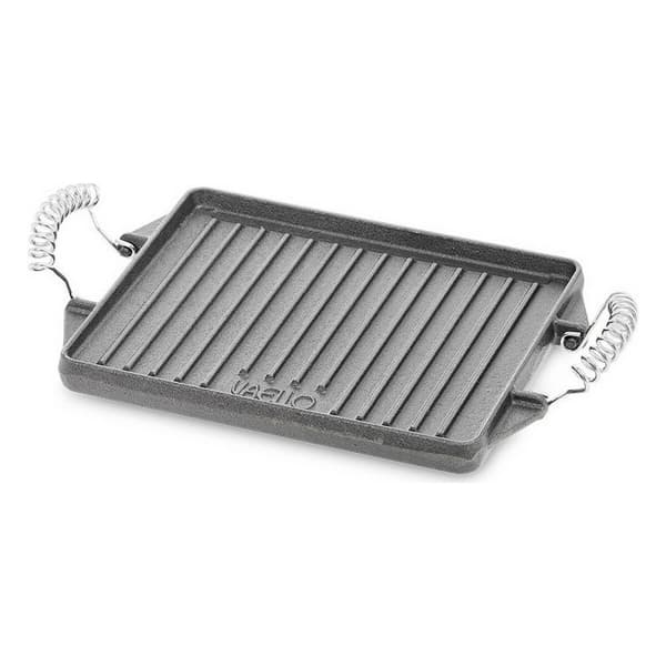 Grillplatta Vaello Rektangulär Grå Gjutjärn (27 x 21 cm)