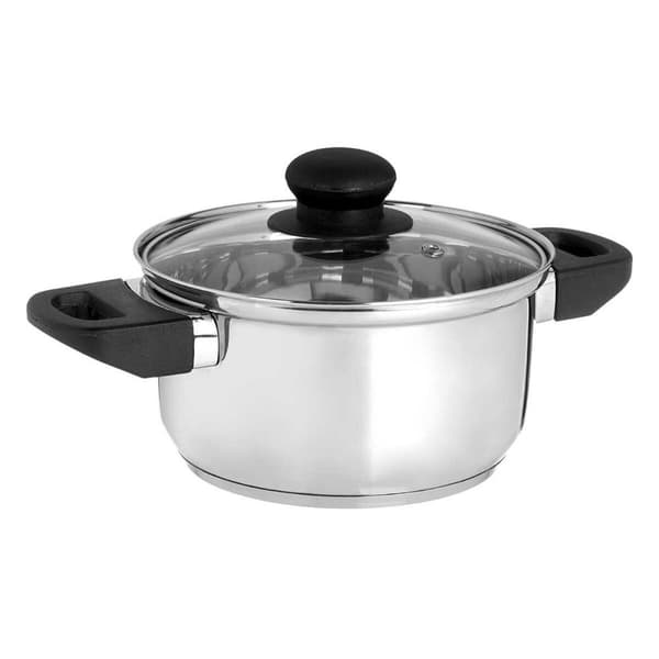 Kastrull med glaslock Kinvara 16689B Silvrig 1,8 L 28 x 9 x 18 cm (6 antal)