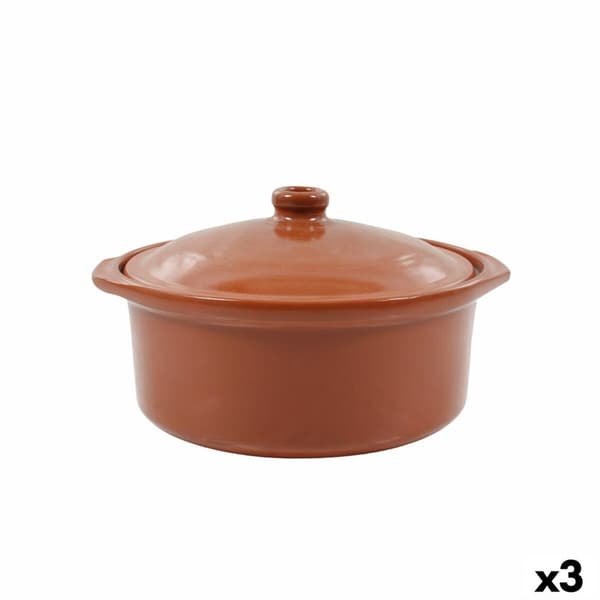 Kastrull Azofra Terrakotta 24,5 x 23 x 16,7 cm Med lock (3 antal)