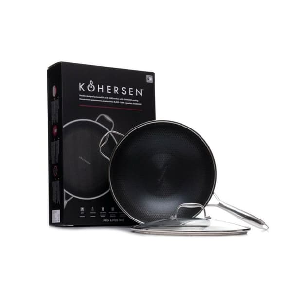 Stekpanna Kohersen 71111 Svart Silvrig Rostfritt stål Aluminium Ø 32 cm