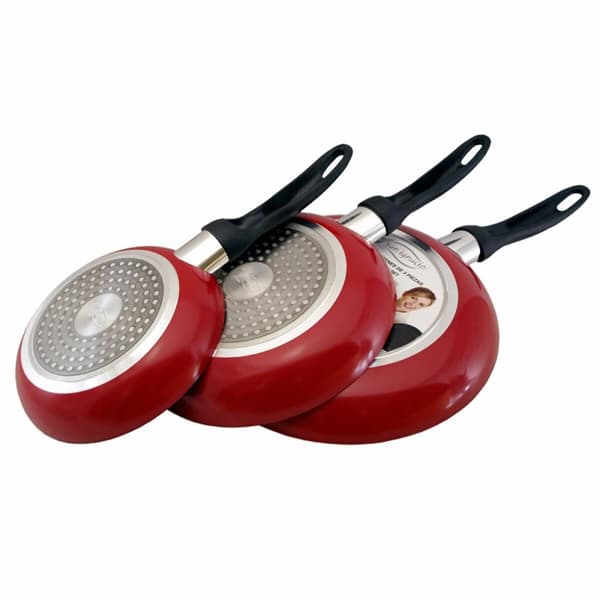 Sett med panner San Ignacio Rød Aluminium