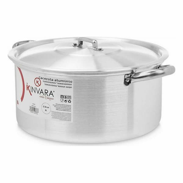 Gryte med lokk Kinvara 100009 Sølv 8 L (6 enheter)