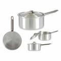 Miniatyrbilde 2 av 3: Gryte med Lokk Kinvara 100019 Sølv Aluminium Ø 16 cm 1,5 L (10 enheter)