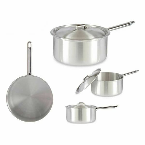 Gryte med Lokk Kinvara 100022 Sølv Aluminium 4 L 24,5 x 12 x 41 cm (10 enheter)
