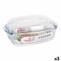 Miniatyrbilde 1 av 6: Gryte med lokk Quttin 63096 Glass 32,8 x 19,7 x 13 cm (3L + 1,5L)