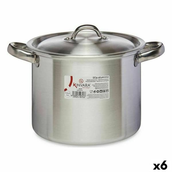 Kannellinen vuoka Kinvara 100033 Hopeinen Alumiini Ø 20 cm (6 osaa)
