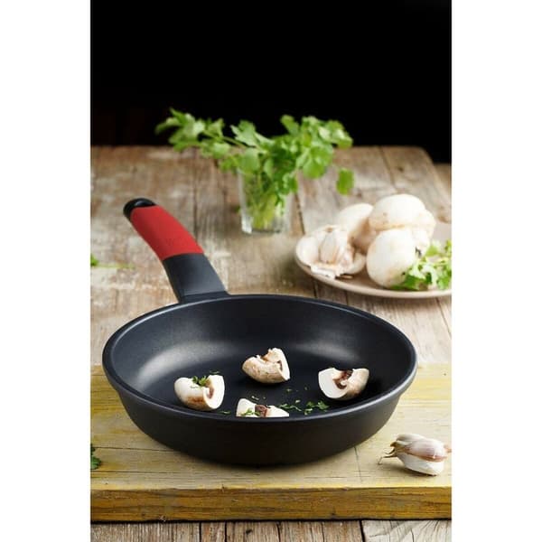 Teflonstekepanne BRA A411224 Svart Rød Rustfritt stål Aluminium