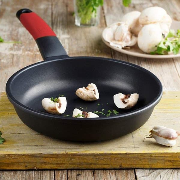 Teflonstekepanne BRA A411224 Svart Rød Rustfritt stål Aluminium