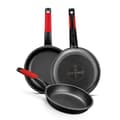 Miniatyrbild 8 av 11: Non-stick-panna BRA A411224 Svart Röd Rostfritt stål Aluminium