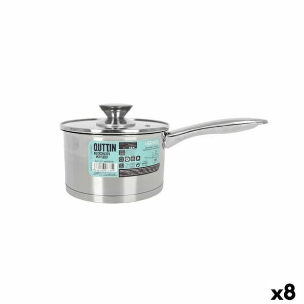 Gryte med Lokk Quttin Hermes 1,8 L Stål (8 enheter)