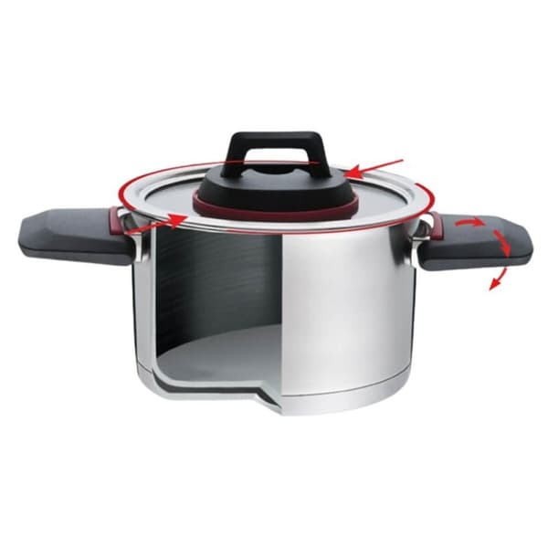 Kannellinen vuoka Feel Maestro MR-3530-6 Punainen musta Teräs Ruostumaton teräs Muovinen Ø 24 cm Ø 20 cm Ø 16 cm 1,5 L 5,8 L 3,2