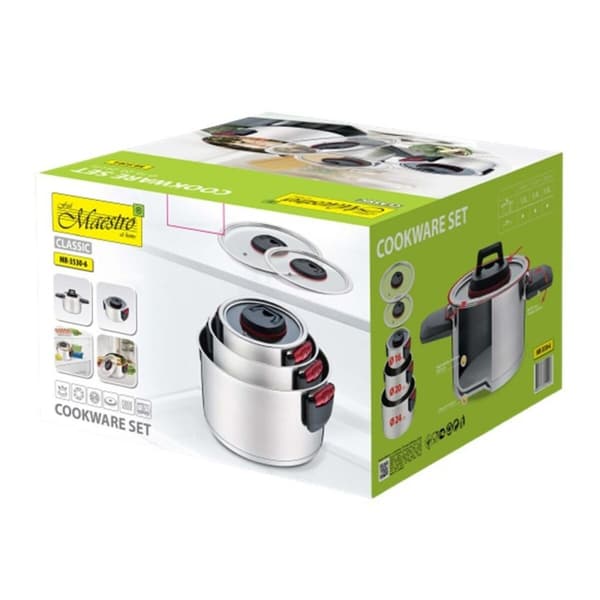 Kannellinen vuoka Feel Maestro MR-3530-6 Punainen musta Teräs Ruostumaton teräs Muovinen Ø 24 cm Ø 20 cm Ø 16 cm 1,5 L 5,8 L 3,2