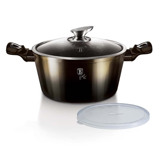 GRYDE MED GRANITBEHANDLING 6,1L 28CM BERLINGER HAUS SHINY BLACK BH-6606