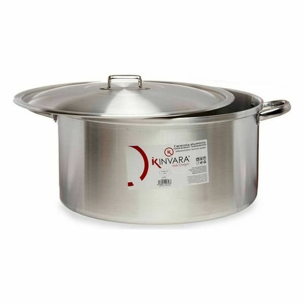 Kastrull med lock Kinvara 100015 Silvrig 53 x 24 x 43 cm (3 antal)