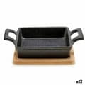 Miniatyrbild 1 av 3: Grytform för servering av tapas Kinvara 1277SJ4810 Brun Svart Bambu Järn 19 x 5 x 14 cm (12 antal)