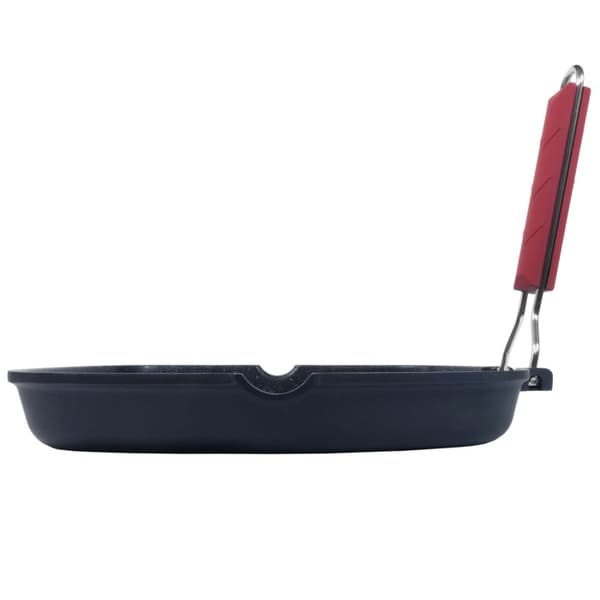 MO-grillipannu taitettavalla kahvalla 24cm ind