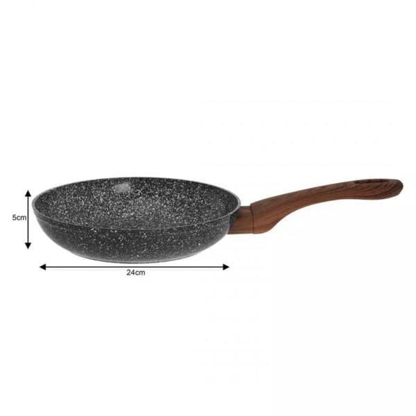 GRANIT STEEKPANA 24cm GRANIT TRÄ KINGHOFF KH-1028