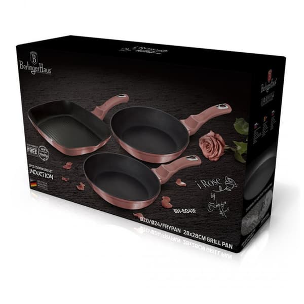 SET MED 3 GRANITPANOR 20/24/28CM BERLINGER HAUS BH-6041 I-ROSE