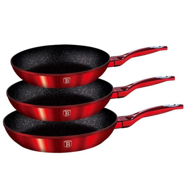 SET MED 3 BERLINGER HAUS RED METALLIC LINE GRANIT PANOR BH-1288