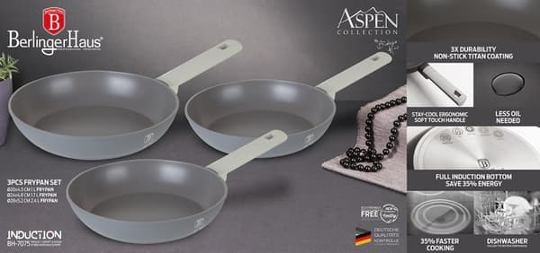 BERLINGER HAUS BH-7075 ASPEN TITANIUM STEGSÆT
