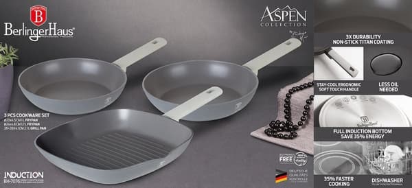BERLINGER HAUS BH-7076 ASPEN TITANIUM STEGSÆT