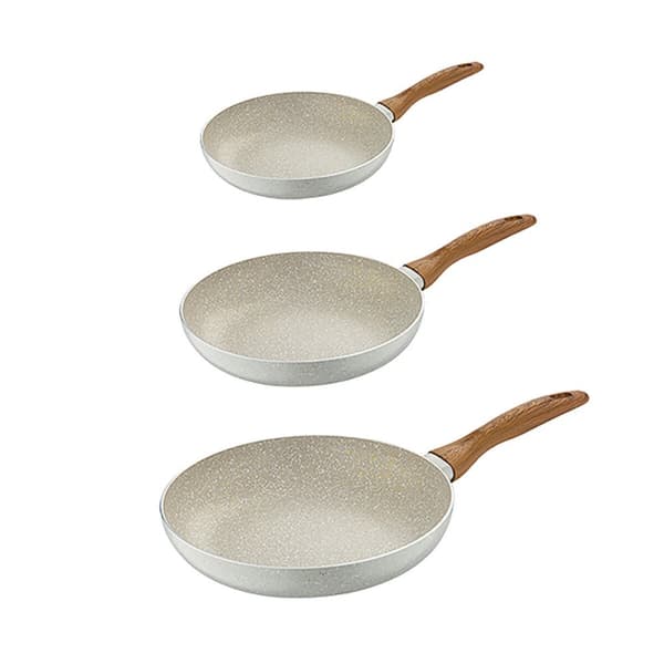 Stekpanneset San Ignacio Kräm Aluminium Ø 16 x 3,5 cm Ø 20 x 4,5 cm Ø 24 x 4,5 cm 3 Delar
