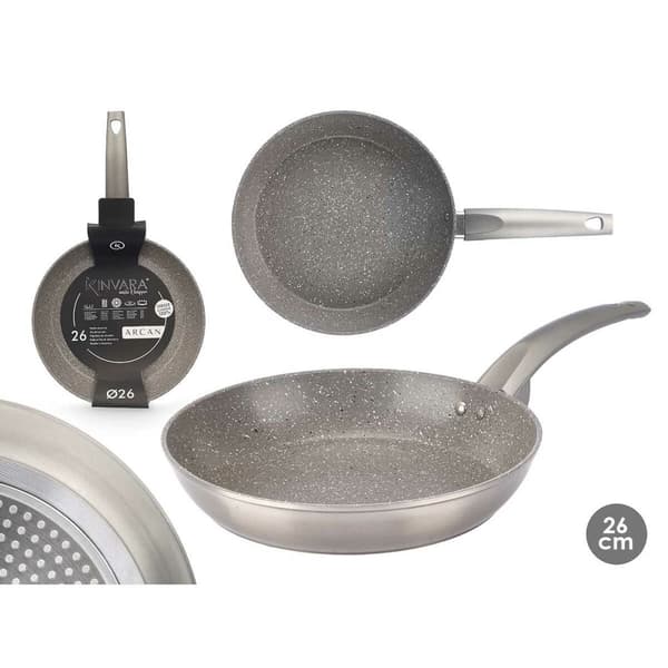 Non-stick-panna Kinvara 4 Silvrig Aluminium 26 cm Induktionshäll