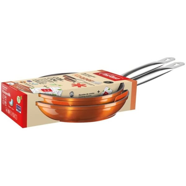 Pannu Inoxibar KOOPERME Kupari Karkaistu alumiini Ø 24 cm Ø 28 cm (28 cm) (Ø 24 cm) (2 osaa)