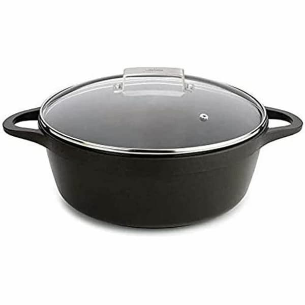 Gryte med lokk Valira 4141/25 Svart Ø 24 cm