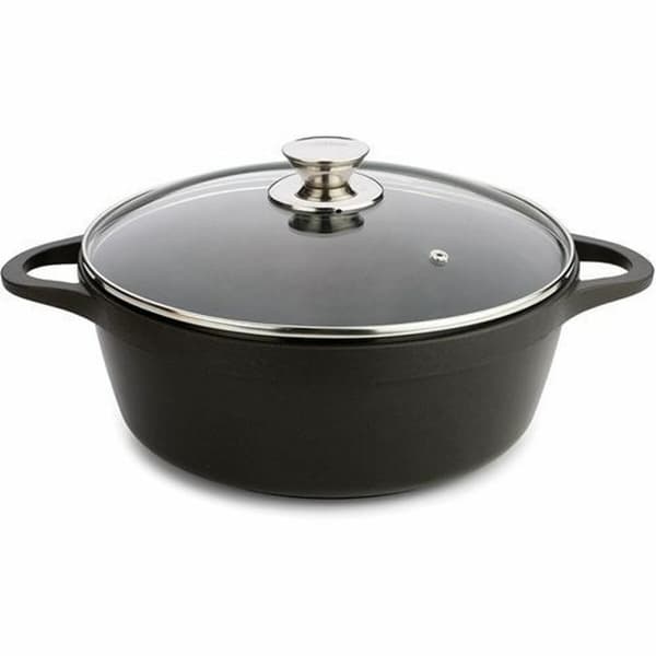 Gryte med lokk Valira 4141/25 Svart Ø 24 cm