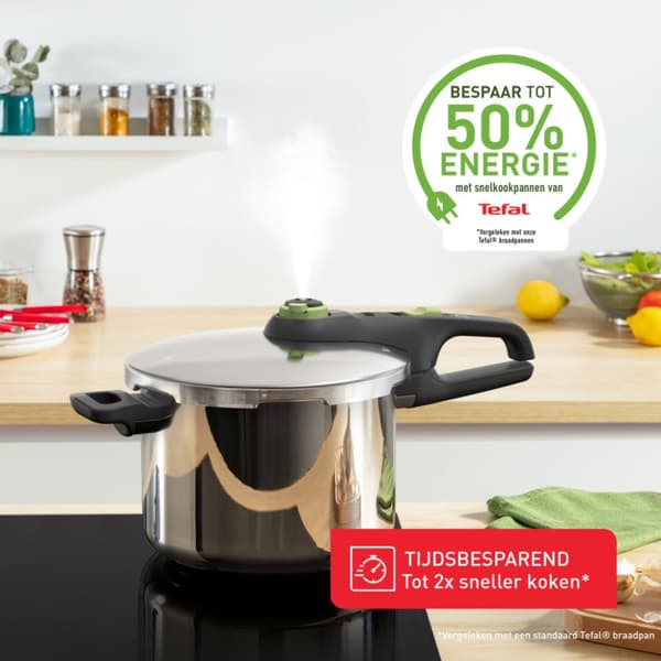 Tefal P25807 Secure 5 Trendy trykkoger 6 liter med dampkurv