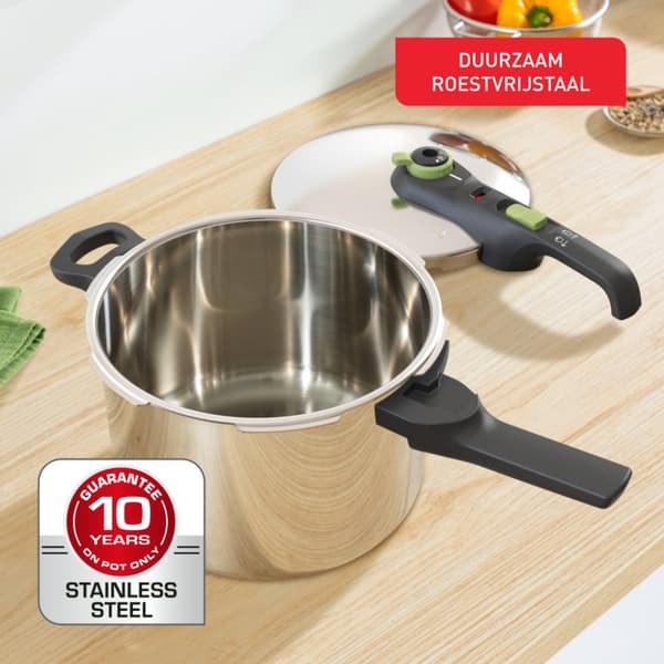 Tefal P25807 Secure 5 Trendy trykkoger 6 liter med dampkurv