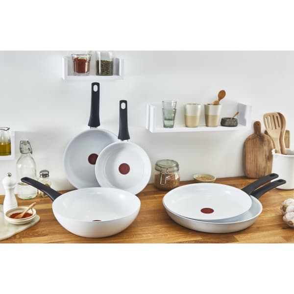 Tefal Ceramic Control Wok 28 cm Hvid
