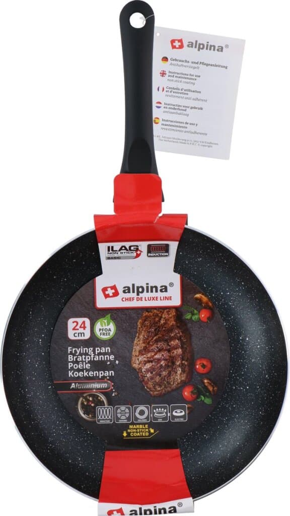 Alpina bradepande bradepande Alle varmekilder PFOA-fri non-stick belægning Marmoreret Ø24cm
